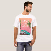 Sparen de Datum  converteerbare Auto T-shirt (Voorkant volledig)