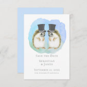 Sparen de Datum Cute Gay Hedégel de Wroning Save The Date (Voorkant / Achterkant)