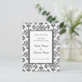 Sparen de Datum Daisy Damask Briefkaart (Staand voorkant)