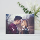 Sparen de Datum - de Foto en de AchtergrondKleur v Save The Date (Staand voorkant)