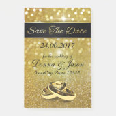 Sparen de Datum de Gouden Rings van de Weddenschap Post-it® Notes (Voorkant)