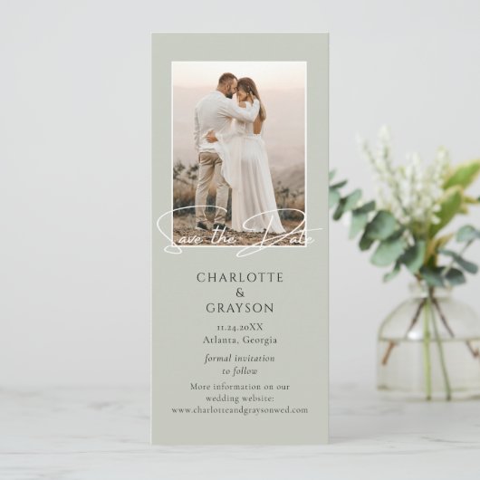 Sparen de Datum de Stijlvolle Aankondiging van de  (Staand voorkant)