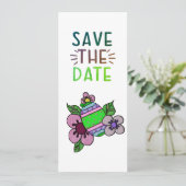 Sparen de Datum de Uitnodiging van de Eieren en va (Staand voorkant)