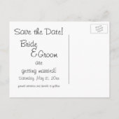 sparen de Datum, de Vreemde Liefde en de Romance Aankondigingskaart (Achterkant)