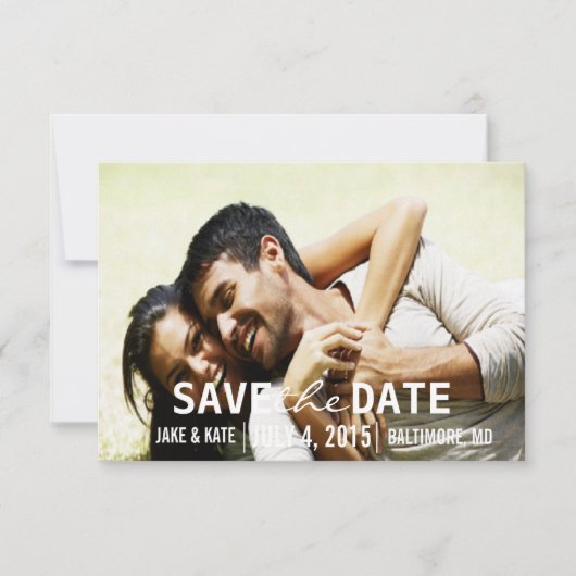 Sparen de Datum/de Weddenschap nodigt uit | Wij Save The Date (Voorkant)