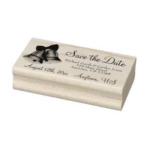Sparen de Datum de Zilveren Bells van de Weddensch Rubberstempel