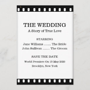 Sparen de Datum die met een thema van de Film van Save The Date