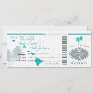 Sparen de Datum die Pass aan Hawaii overgaat Save The Date