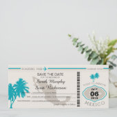 Sparen de Datum die Pass aan Mexico het instappen Save The Date (Staand voorkant)