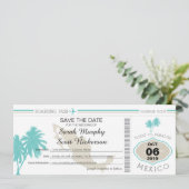 Sparen de Datum die Pass aan Mexico het instappen Save The Date (Staand voorkant)