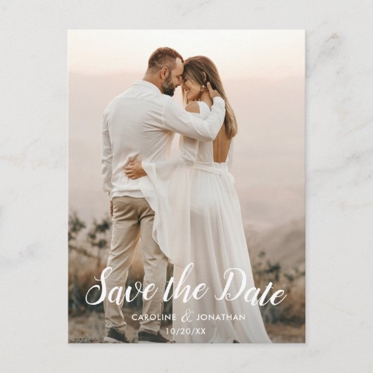 Sparen de Datum Één Grote  Bekleding van de Tekst  Briefkaart (Voorkant)