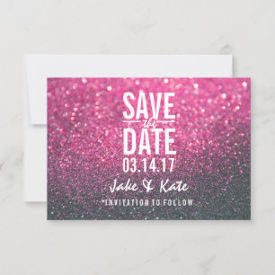 Sparen de Datum - een Roze Lit Nite Save The Date