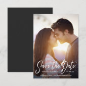 Sparen de Datum Eenvoudige Aankondiging van de Wed (Voorkant / Achterkant)