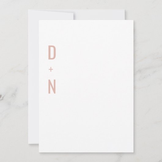 Sparen de datum Eenvoudige Minimale Uitnodiging (Achterkant)