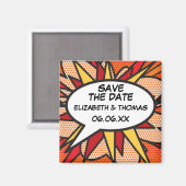 Sparen de Datum Eenvoudige Modern Comic Boek Magneet (Voorkant / Achterkant)