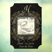 Sparen de Datum Elegant Gold Foil Stippen zie Manu Raamsticker (Vel 3)