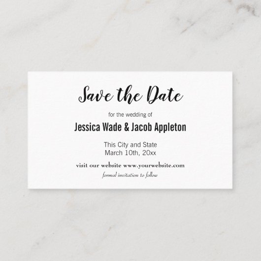 Sparen de Datum Fanical Drawn van de Fanical Handt Visitekaartje (Achterkant)