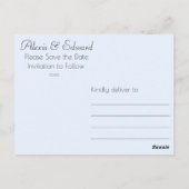 Sparen de Datum -  Floral Briefkaart (Achterkant)