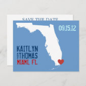 Sparen de Datum -  - Florida Save The Date (Voorkant / Achterkant)