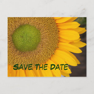 Sparen de Datum Fotografie van de Zonnebloem Brief Aankondigingskaart