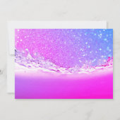 Sparen de Datum Fuchsia roze kristallen Ocean Ombr Save The Date (Achterkant)
