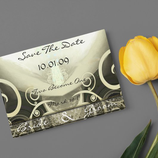 Sparen de Datum Gedraaide Briefkaart van Cala Lily