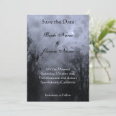 Sparen de Datum Gehakt Blauw Misty Sky en Ravens Aankondiging (Staand voorkant)