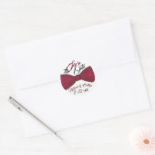 Sparen de Datum Gepersonaliseerde Bieden de Groom Ronde Sticker (Envelop)