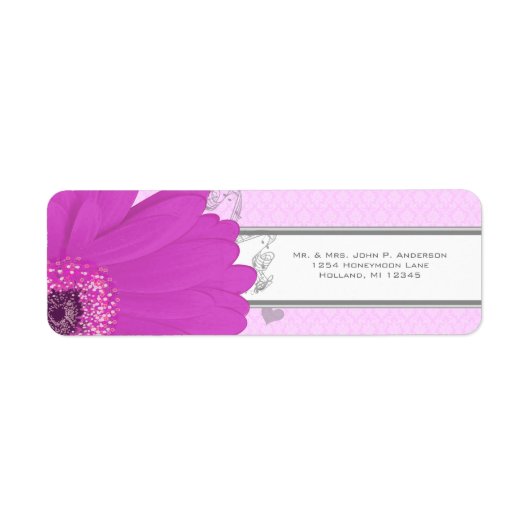 Sparen de Datum Gerber Daisy Musical Notes en het  Etiket (Voorkant)