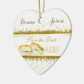 Sparen de Datum Gold Glitter Rings - het Ornament (Links)