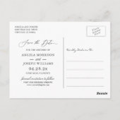 Sparen de Datum Gold Manuscript Groene en Witte Fl Briefkaart (Achterkant)