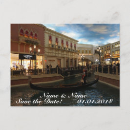 Sparen de Datum Gondola Ride, het Venetiaanse Brie Aankondigingskaart