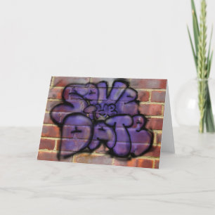 Sparen de Datum Graffiti Aankondiging