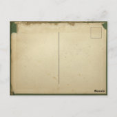 Sparen de Datum Groen en Beige Weddenschap Parchme Briefkaart (Achterkant)