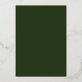sparen de datum groene elegant folie uitnodiging (Achterkant)