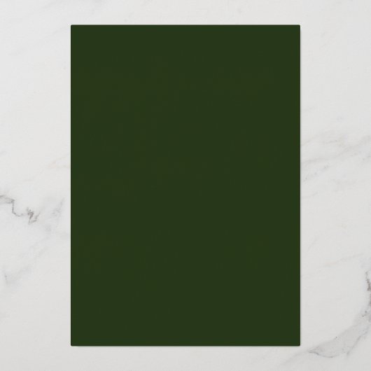 sparen de datum groene elegant folie uitnodiging (Achterkant)