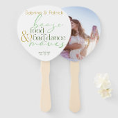 Sparen de Datum Groene het Levensmiddel Slechte Da Handwaaier (Voorkant en achterkant)