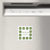 Sparen de datum, Groene Shamrocks grensmagneten Magneet (Insitu (Vaatwasser))