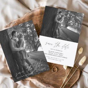 Sparen de Datum Handgeschreven Herfst van de Foto  Save The Date
