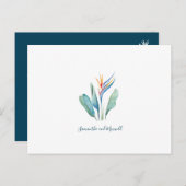 Sparen de Datum het Briefkaart van de Tropische Wa (Voorkant / Achterkant)