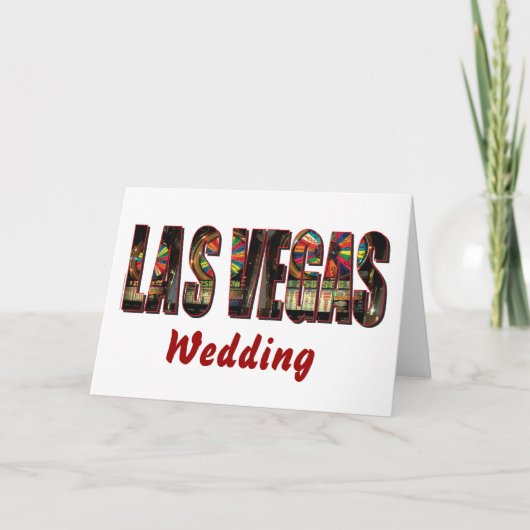 Sparen de Datum/het Las Vegas Wedding Aankondiging (Voorkant)