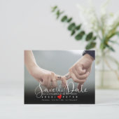 Sparen de Datum, het Moderne Handgeschreven Manusc Briefkaart (Staand voorkant)