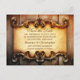 sparen de datum hout  briefkaarten