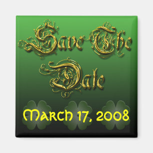 Sparen de Datum Irish Wedding Magnet Magneet