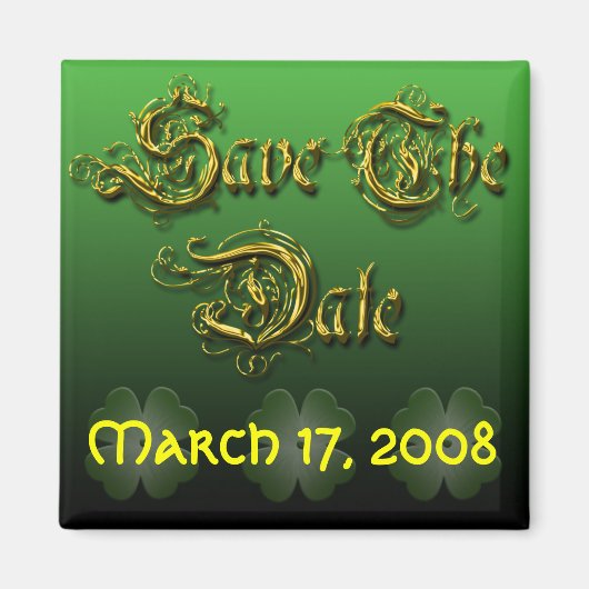 Sparen de Datum Irish Wedding Magnet Magneet (Voorkant)