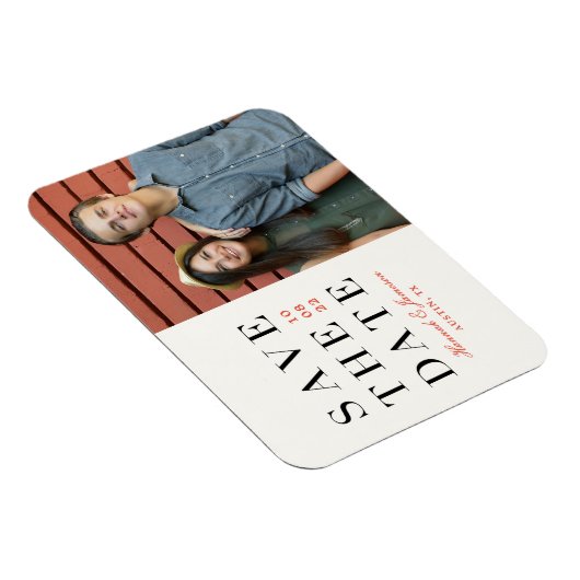 Sparen de Datum *Klassieke Aanpassing* Briefkaart Magneet (Rechterzijde)