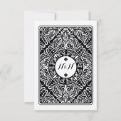 Sparen de Datum Koning Koningin Ace Spades Weddens Save The Date (Achterkant)