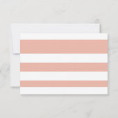 Sparen de Datum Koraal & Witte Legant Strijpe Wedd Save The Date (Achterkant)