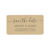 Sparen de Datum Kraft Papier het Adres Etiketten v (Voorkant)