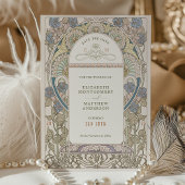 Sparen de Datum Kunst Nieuwe door Mucha Invitat Kaart